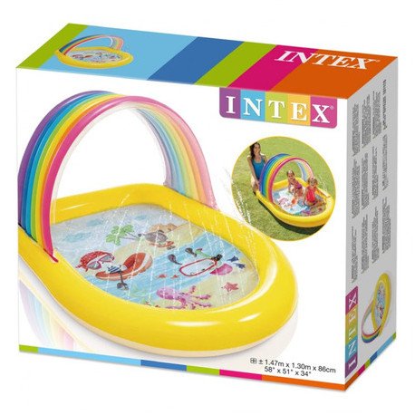 Φουσκωτή πισίνα με ντους INTEX Rainbow 2+ ετών