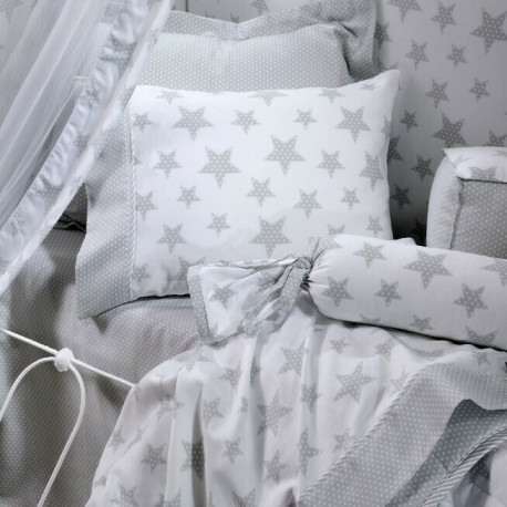 Σεντόνια DOWN TOWN BABY Starry Grey125 x 175 cm σετ των 3