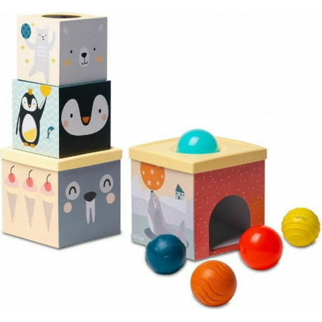 Κουτάκια στοίβαξης με μπάλες Taf toys North Pole Ball Drop Stacker