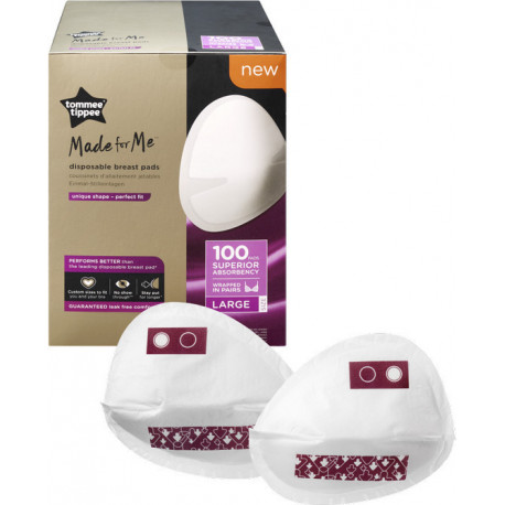 Tommee tippee επιθέματα στήθους μίας χρήσης Made for Me™ Large 100 τεμάχια