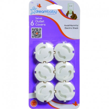 Dreambaby® περιστρεφόμενα προστατευτικά πρίζας σούκο σετ των 6