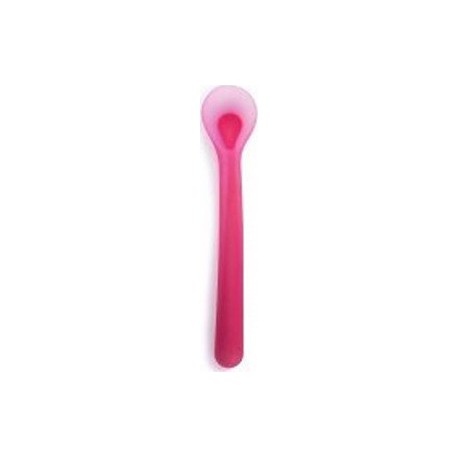 Suavinex κουτάλι σιλικόνης SilHygge Baby Pink