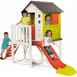 Παιδική χαρά με σπιτάκι - τσουλήθρα και σκάλα αναρρίχησης Smoby Pilings House