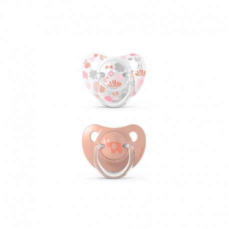 Suavinex πιπίλες Anatomical Memories Pink 6-18Μ, σετ των 2