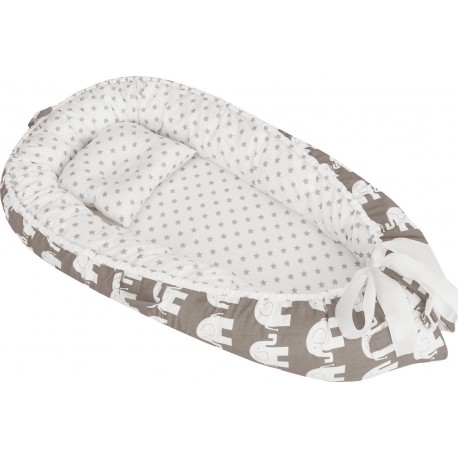 Βρεφικό στρωματάκι - μειωτήρας Greco Strom Baby Nest Lounger Elephant Grey