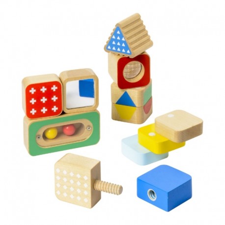 MANIBUL 6 WOODEN SENSORY DISCOVERY BLOCKS - 8 ΞΥΛΙΝΑ ΤΟΥΒΛΑΚΙΑ ΔΡΑΣΤΗΡΙΟΤΗΤΩΝ