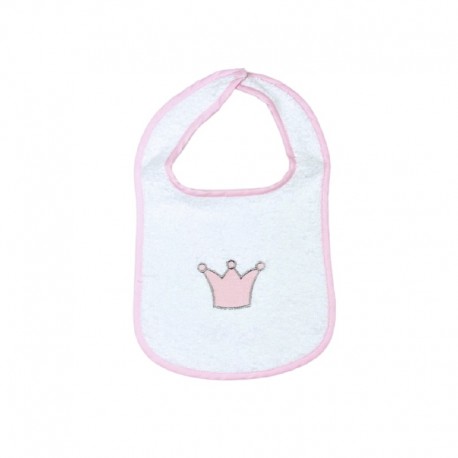 Σαλιάρα πετσετέ με velcro Baby Star Princess Ροζ