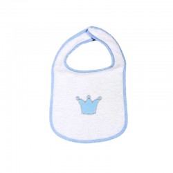 Σαλιάρα πετσετέ με velcro Baby Star Prince Σιέλ