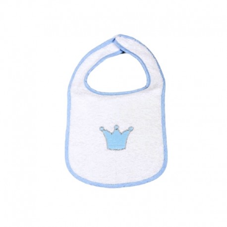 Σαλιάρα πετσετέ με velcro Baby Star Prince Σιέλ