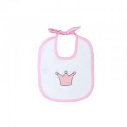 Σαλιάρα αδιάβροχη Baby Star Princess Ροζ 19 x 23 cm