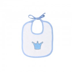 Σαλιάρα αδιάβροχη Baby Star Prince Σιέλ 19 x 23 cm