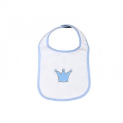 Σαλιάρα αδιάβροχη με velcro Baby Star Prince Σιέλ 21 x 35 cm