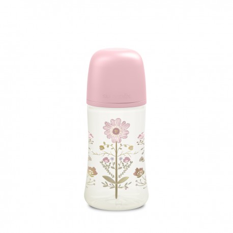 Suavinex μπιμπερό Gold Pink με θηλή Physiological SX Pro™ M 270 ml 3-6M