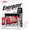 ENERGIZER ΜΠΑΤΑΡΙΕΣ 4ΤΜΧ MAX ALKALINE AA/E91 BP4