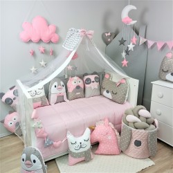 Πάπλωμα καπιτονέ Baby Star Tiny Friends 100 x 150 cm ΡΟΖ