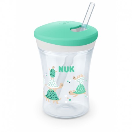 NUK® κύπελλο με μαλακό καλαμάκι Evolution Action Cup 230 ml 12M+
