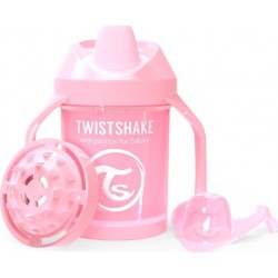 Twistshake Κύπελλο Mini Cup Pastel Pink με μίξερ φρούτων 230ml