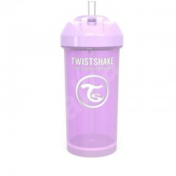 Twistshake Κύπελλο Straw Cup Pastel Purple 360ml