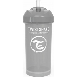 Twistshake Κύπελλο Straw Cup Pastel Grey 360ml