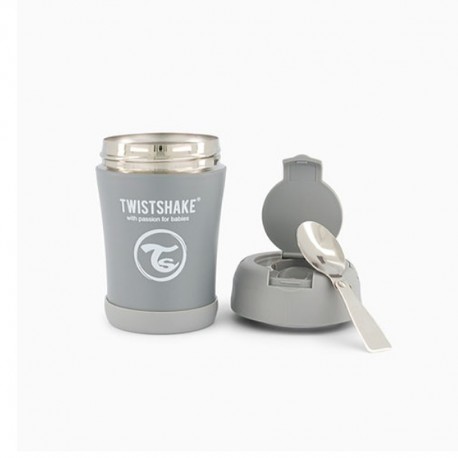 Twistshake Ισοθερμικό δοχείο φαγητού Pastel Grey 350ml