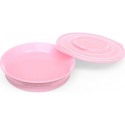 Twistshake Πιάτο αντιολισθητικό Pastel Pink 6m+