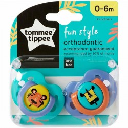 Tommee Tippee Πιπίλες Ecomm Fun 0-6m, σετ των 2