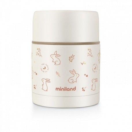 Miniland Θερμός φαγητού Natur Thermos Bunny 600 ml