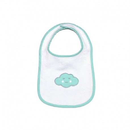 Σαλιάρα πετσετέ με velcro Baby Star Σύννεφο Μέντα