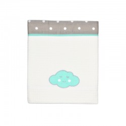 Κουβέρτα πικέ Baby Star Σύννεφο Μέντα 100 x 150 cm