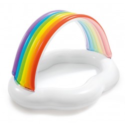 Φουσκωτή πισίνα INTEX Rainbow Cloud με σκίαστρο 1-3 ετών