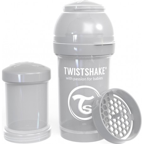 Twistshake Μπιμπερό κατά των κολικών 180ml Pastel Grey
