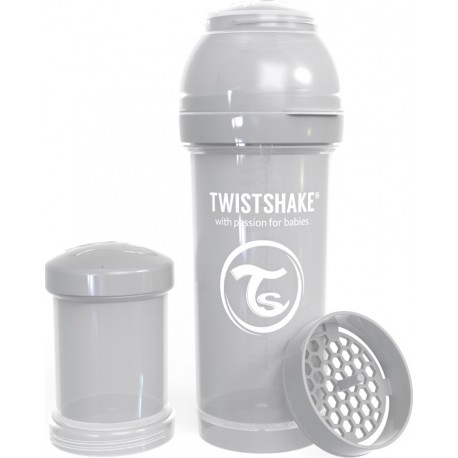 Twistshake Μπιμπερό κατά των κολικών 260ml Pastel Grey