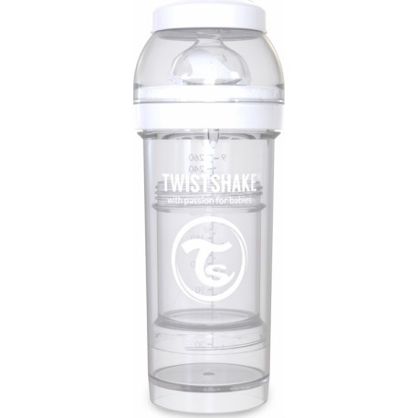 Twistshake Μπιμπερό κατά των κολικών 260ml White