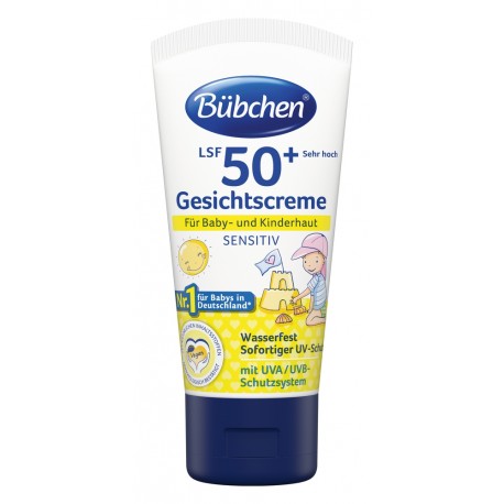 Bubchen Βρεφική αντηλιακή κρέμα προσώπου SPF50+ 50ml