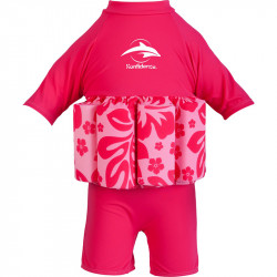 Σωσίβιο - ολόσωμο μαγιό Konfidence™ Floatsuit Clownfish Pink Hibiscus 1-2 ετών