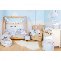 Προίκα λίκνου Baby Star Σύννεφο Σιέλ σετ των 3