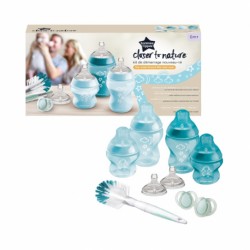 Tommee Tippee Σετ μπιμπερό Closer to nature Blue για νεογέννητα, σετ των 9
