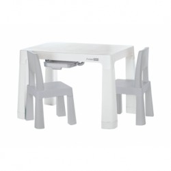 Πλαστικό παιδικό τραπεζάκι με 2 καρέκλες FreeOn Neo White/Grey