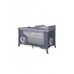 Παρκοκρέβατο δύο επιπέδων LoreLLi® Moonlight Cool Grey Pandas
