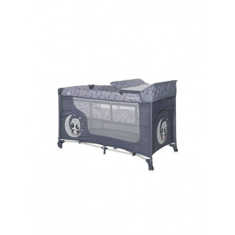 Παρκοκρέβατο δύο επιπέδων LoreLLi® Moonlight Cool Grey Pandas