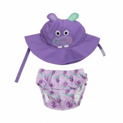 Σετ πάνα - μαγιό και καπέλο ZOOCCHiNi™ Hippo 12-24 μηνών