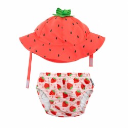 Σετ πάνα - μαγιό και καπέλο ZOOCCHiNi™ Strawberry 12-24 μηνών