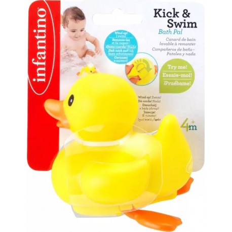 Κουρδιστό παπάκι μπάνιου Infantino® Kick & Swim Bath Pal Duck