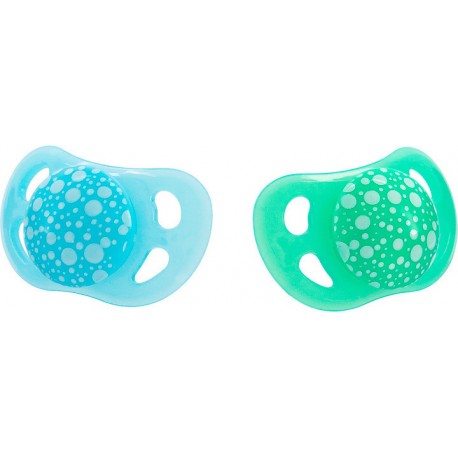Twistshake Πιπίλες 6m+ Pastel Blue/Green, σετ των 2