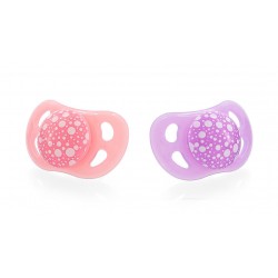 Twistshake Πιπίλες 0-6m Pastel Pink/Purple, σετ των 2