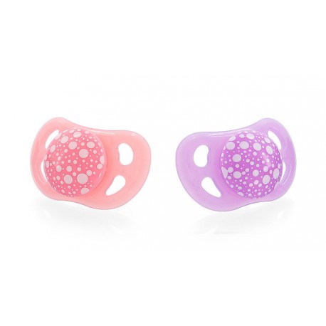 Twistshake Πιπίλες 0-6m Pastel Pink/Purple, σετ των 2