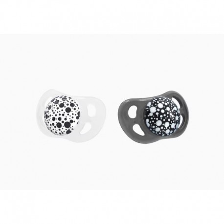 Twistshake Πιπίλες 0-6m Black/White, σετ των 2