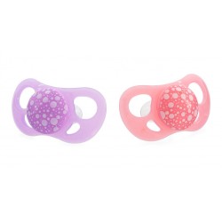 Twistshake Πιπίλες 6m+ Pastel Pink/Purple, σετ των 2