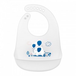 Σαλιάρα σιλικόνης με τσέπη Akuku® Elephant