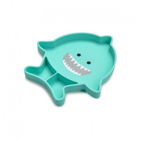 Melii Πιάτο σιλικόνης με βεντούζα Shark